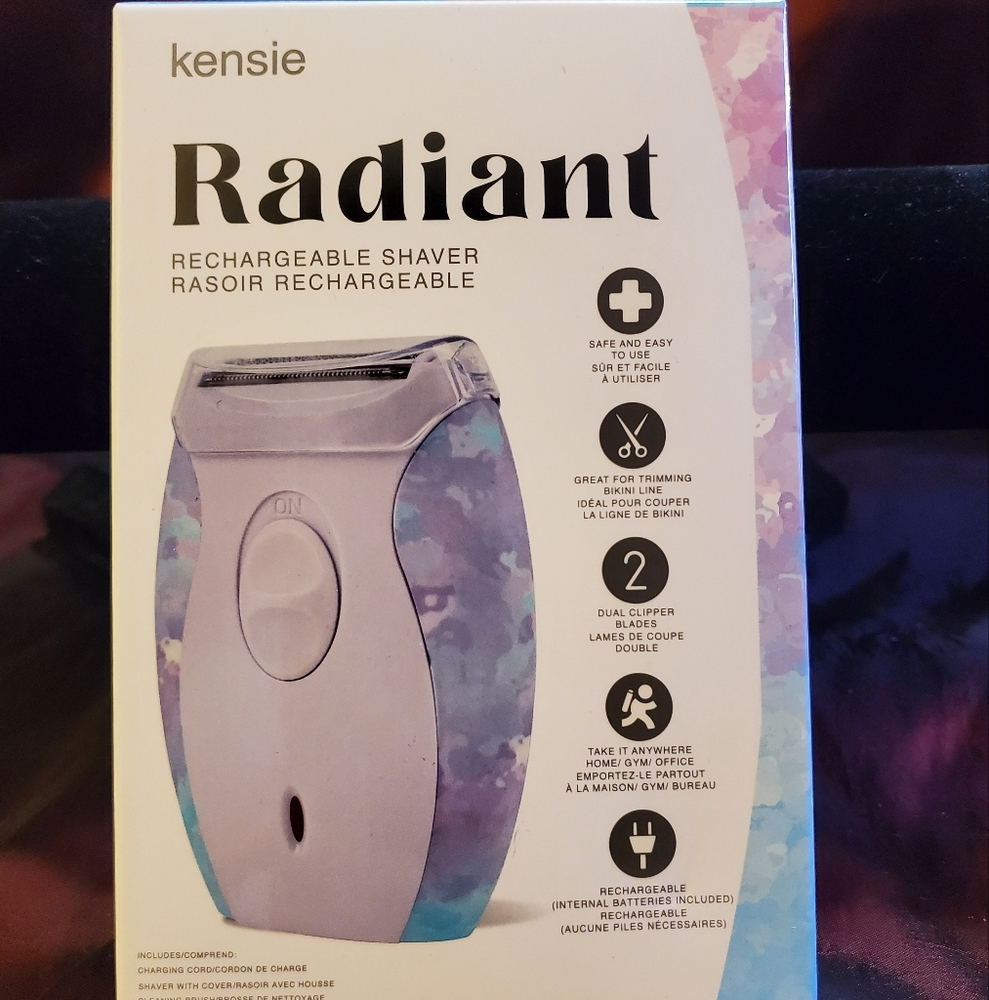 Kensie Rechargeable Shaver in Purple and Blue